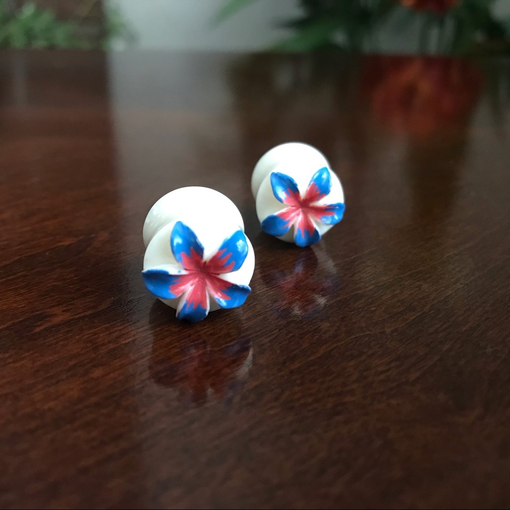 NWOT Flower Double Flared Plug Gauge Set 9/16